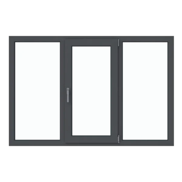Fereastră living 2400/1200, Veka Softline 76 MD, 24 mm, Roto, Anthrazitgrau